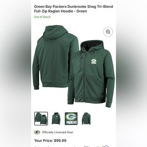 NEW - Green Bay Packers Men's ZipUP